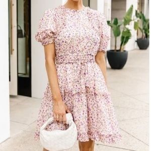 Rachel Parcell Chiffon Sleeve Short Dress